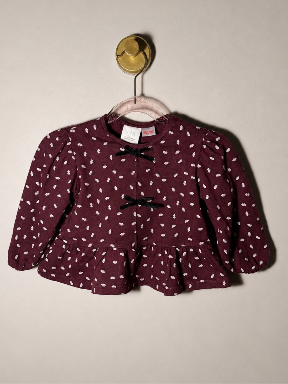 NWOT: Zara baby girl peplum top | size: 12-18 months